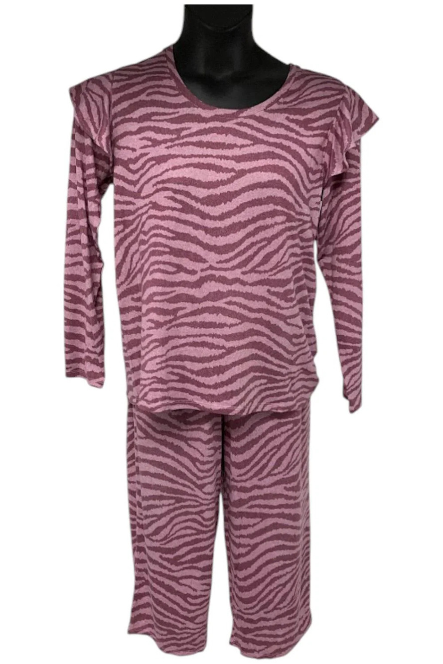Comfort Code Women's 2-piece Knit PJ Set Pink Zebra - Regular